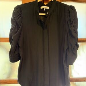 Frame Denim Women's Elegant Black Blouse